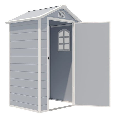Lockable Outdoor Shed with Window and Ventilation System