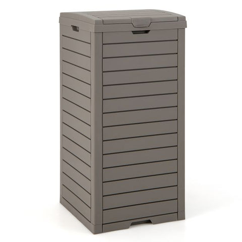 117.5L Large Outdoor Trash Bin with Lid & Liquid Catch Tray