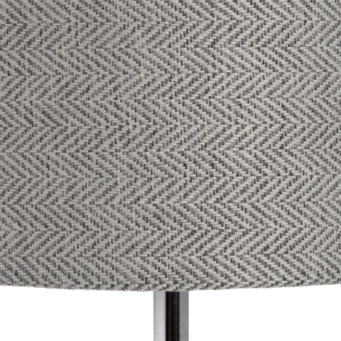 Striking and Elegant Grey Lamp with Luxurious Cut Glass and Silver Base