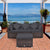 Garden Wicker Conversation Furniture Set with soft cushions and pillow in White