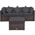 Garden Wicker Conversation Furniture Set with soft cushions and pillow in White