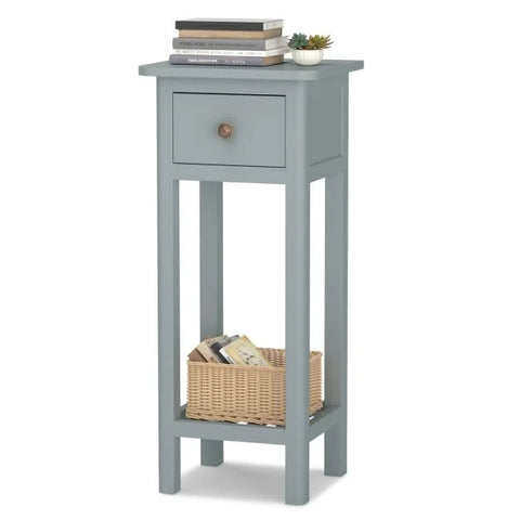 Elegant and Compact Side Table with Ample Storage and Vintage Design