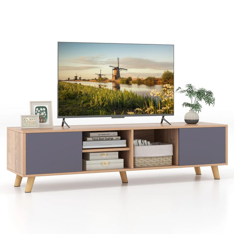 Modern and Elegant TV Stand with Cable Holes and Shelf with 65 inch Capacity