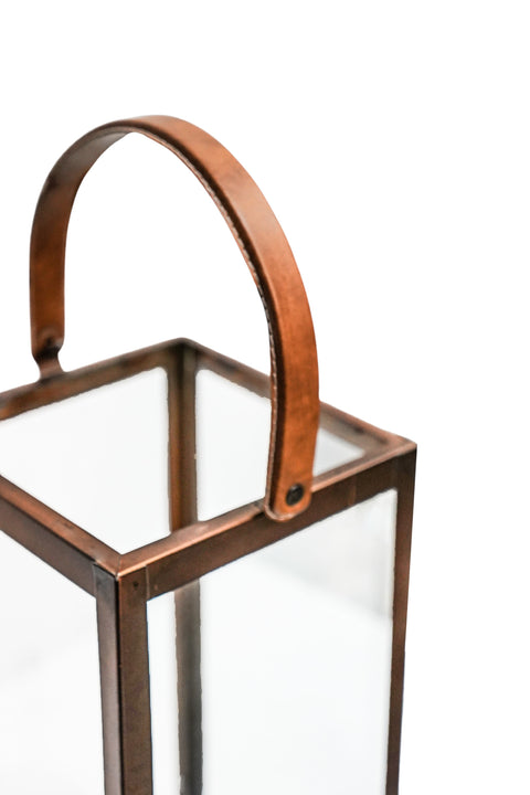 Tall Outdoor Lantern with square Metal Frame