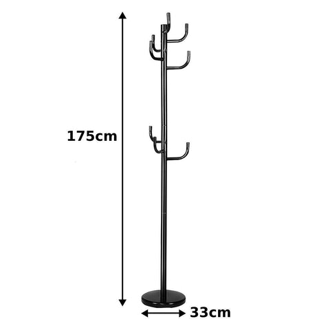 Multifunction Space-saving Coat Rack with Sturdy Design and 8 Hooks