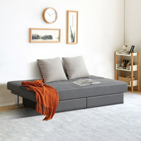 Classic Sofa Bed with Adjustable Backrest and Drawers
