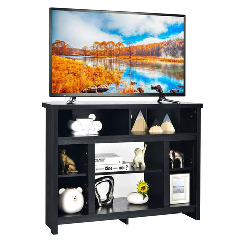 Rustic and Elegant Corner Multi-Purpose TV Stand with Adjustable Shelves