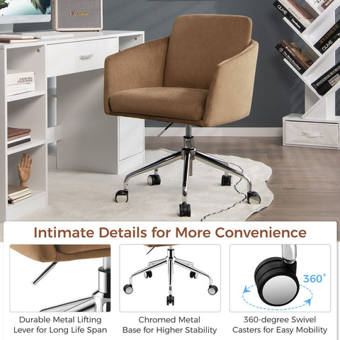 Stylish Height-Adjustable Leisure Chair with Ergonomic Design and Cushioned Seat