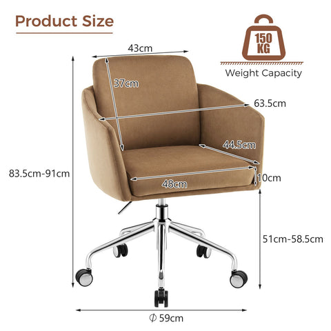 Stylish Height-Adjustable Leisure Chair with Ergonomic Design and Cushioned Seat