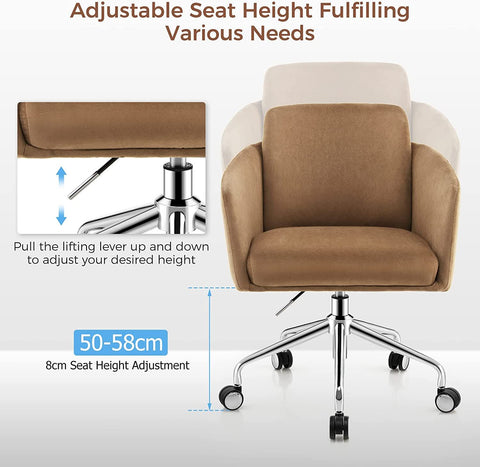 Stylish Height-Adjustable Leisure Chair with Ergonomic Design and Cushioned Seat