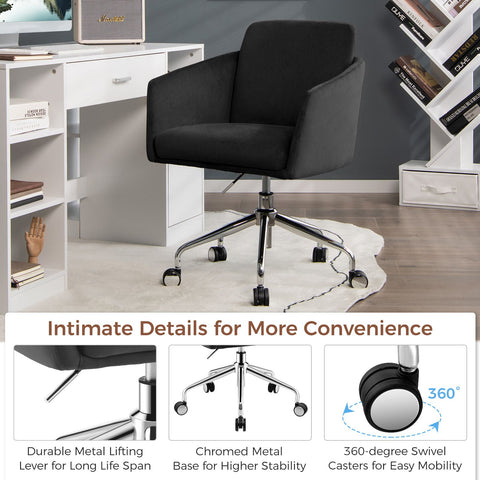 Stylish Height-Adjustable Leisure Chair with Ergonomic Design and Cushioned Seat