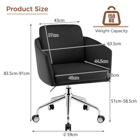 Stylish Height-Adjustable Leisure Chair with Ergonomic Design and Cushioned Seat