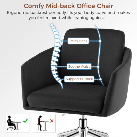Stylish Height-Adjustable Leisure Chair with Ergonomic Design and Cushioned Seat