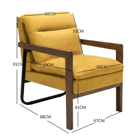 Artistic Armchair with Soften Backrest and Seat