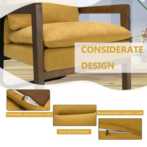 Artistic Armchair with Soften Backrest and Seat