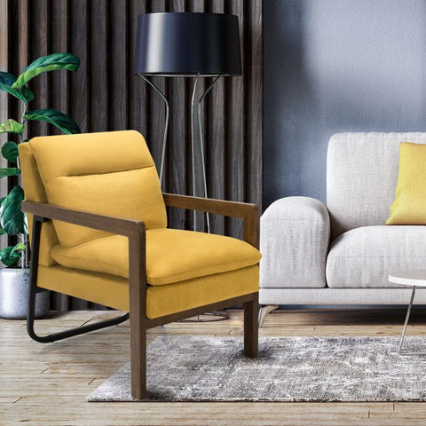 Artistic Armchair with Soften Backrest and Seat