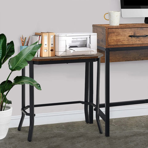 Compact and Spacious Side Table with Industrial Design and Steel Frame