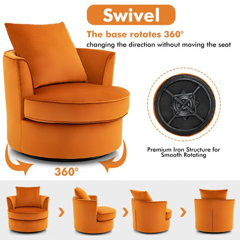 360 Degree Tub Armchair in Orange