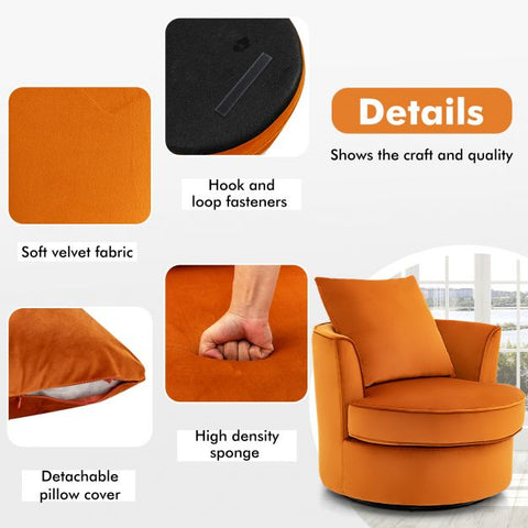 360 Degree Tub Armchair in Orange