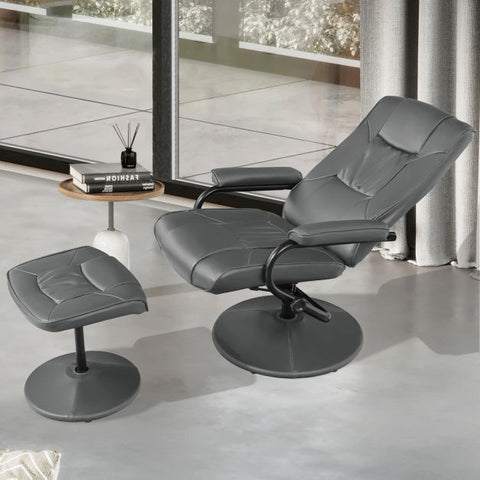 Master Recliner Chair with Footstool and Adjustable Backrest