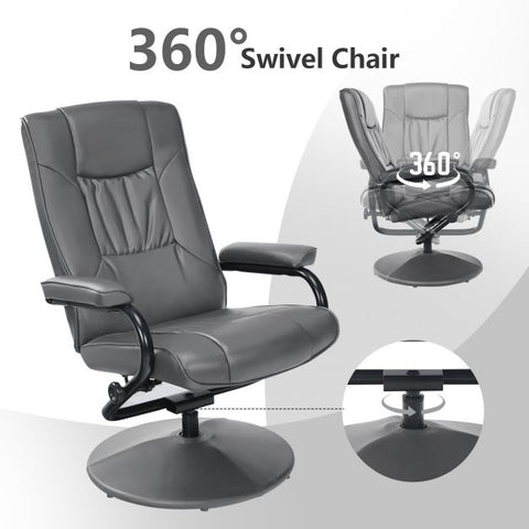 Master Recliner Chair with Footstool and Adjustable Backrest