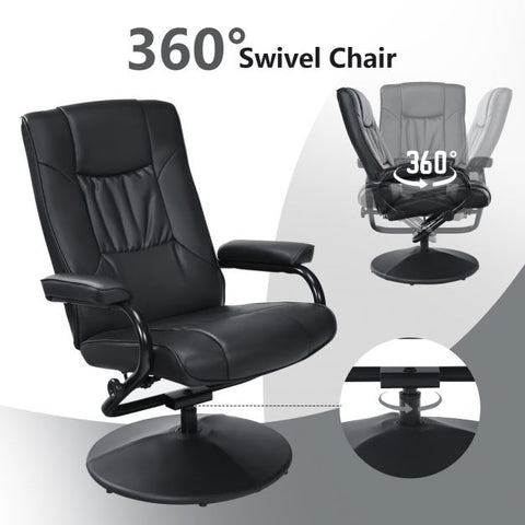 Master Recliner Chair with Footstool and Adjustable Backrest