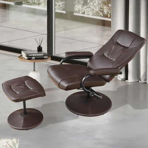 Master Recliner Chair with Footstool and Adjustable Backrest