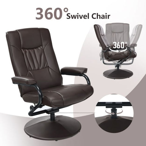 Master Recliner Chair with Footstool and Adjustable Backrest
