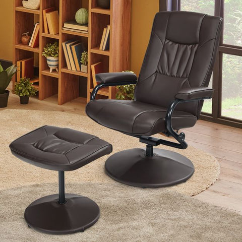 Master Recliner Chair with Footstool and Adjustable Backrest