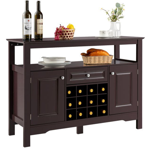 Sleek and Modern Sideboard with Integrated Wine rack and Spacious Design
