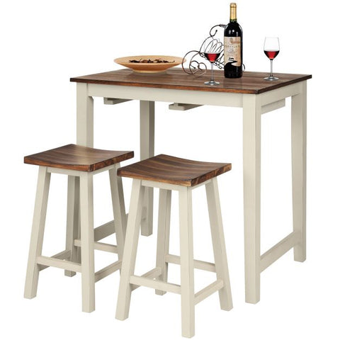 Cornwall Home Bar Sets with Bar Stools Storage Functions