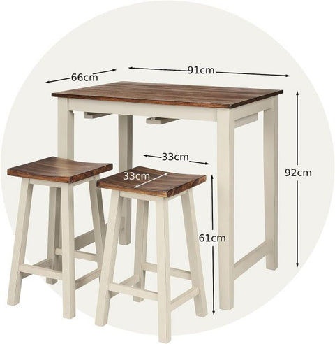 Cornwall Home Bar Sets with Bar Stools Storage Functions