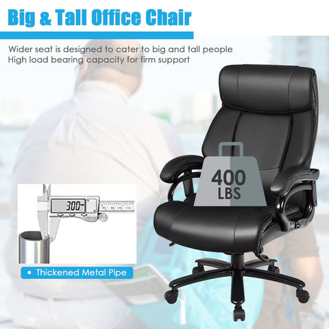 Ergonomic Stylish Leather Office Chair with Configurable Massage Function