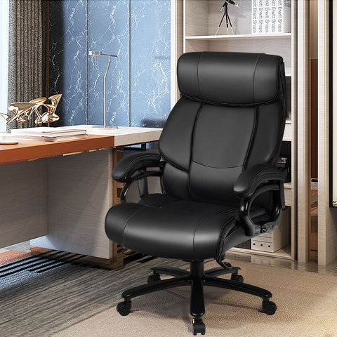 Ergonomic Stylish Leather Office Chair with Configurable Massage Function