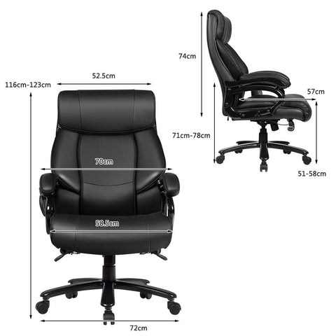 Ergonomic Stylish Leather Office Chair with Configurable Massage Function