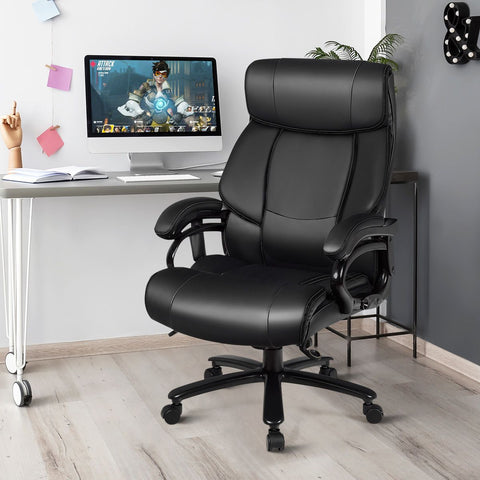 Ergonomic Stylish Leather Office Chair with Configurable Massage Function