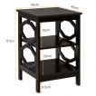 Multi-Function 3 Tier Side Table with Ample Storage and Sturdy Design