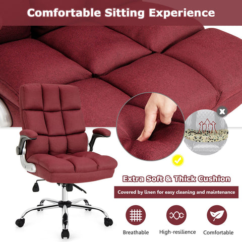 Exquisite Executive Office Chair with Upholstered material and Ergonomic Design