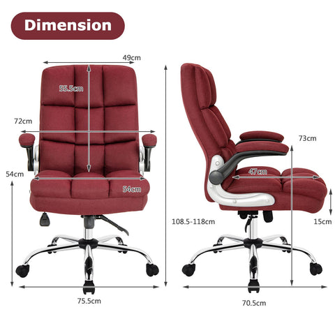 Exquisite Executive Office Chair with Upholstered material and Ergonomic Design