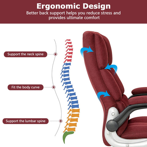Exquisite Executive Office Chair with Upholstered material and Ergonomic Design