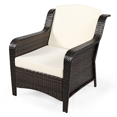 Garden Ottoman and Sofa Furniture Set with Removable Cushions n Navy