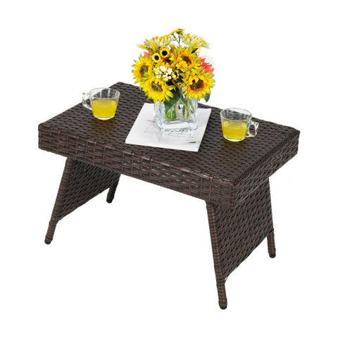 Outdoor Foldable Heavy Duty Coffee Table with Sturdy Frame