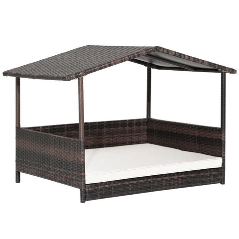 Chic Wicker Dog House Featuring