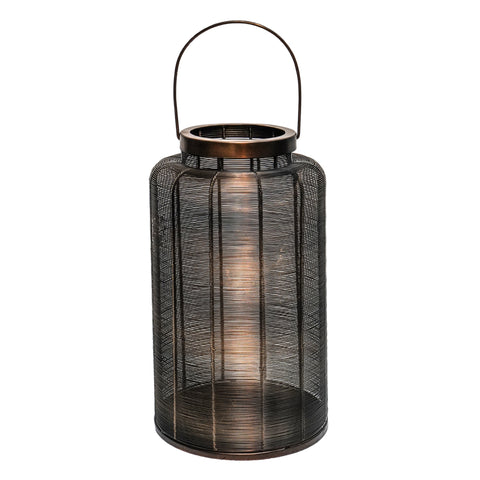 Outdoor Lantern with Metal Woven Industrial Design