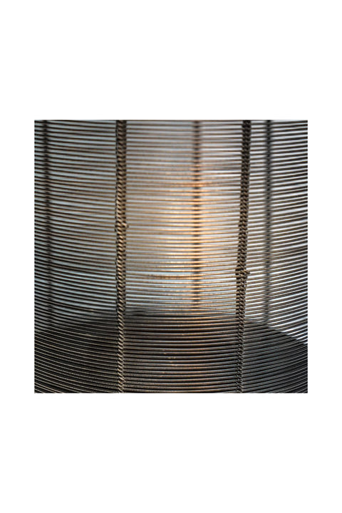 Outdoor Lantern with Metal Woven Industrial Design