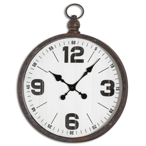 Antique Sophisticated Wall Clock with Creative Numerals in Aged Bronze Frame