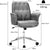 Stylish Ergonomic Office Chair with Height Adjustment and Swivel in Grey