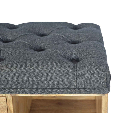 Handmade Solid Hallways Bench with 1 Drawer and 6 Cubes Storages, with Seating