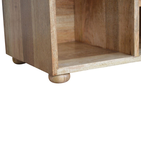 Spacious Storage Bench with Nordic Style Legs and Multi Tweed Button Design