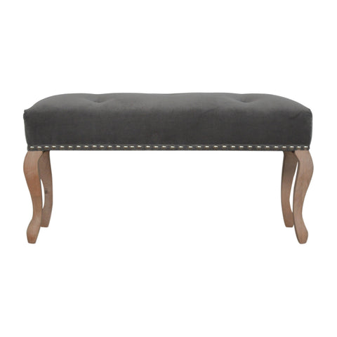 Elegant Velvet Hallway Bench with Cotton Velvet Fabric and French Legs